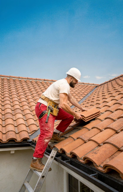 Roof tile installation and repair service in Los Angeles by 5 Star Contractor LA